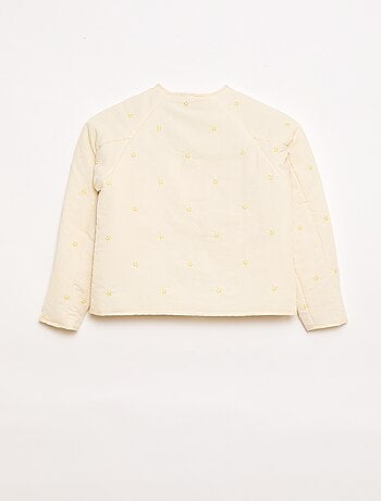 Chaqueta acolchada con motivo bordado