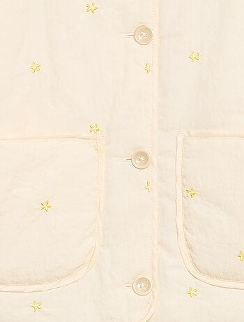 Chaqueta acolchada con motivo bordado