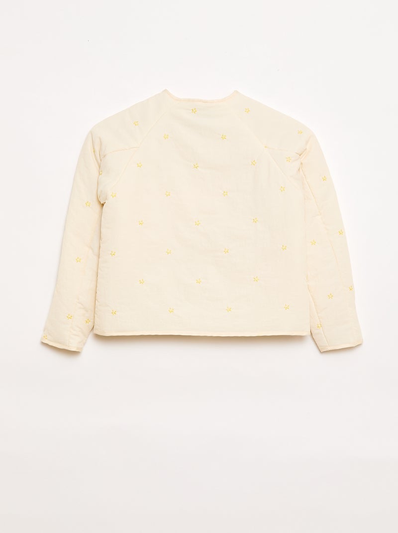 Chaqueta acolchada con motivo bordado Beige - Kiabi