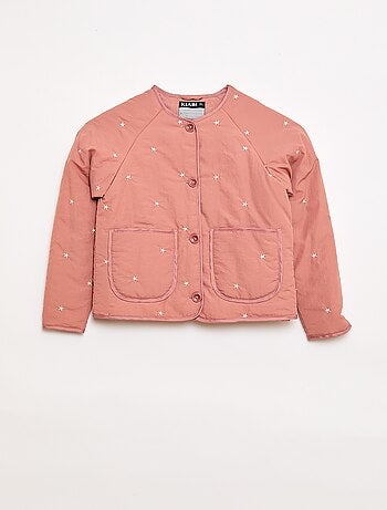 Chaqueta acolchada con motivo bordado