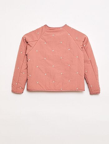 Chaqueta acolchada con motivo bordado