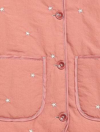 Chaqueta acolchada con motivo bordado