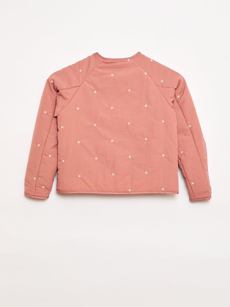 Chaqueta acolchada con motivo bordado Rosa - Kiabi