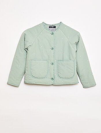 Chaqueta acolchada con motivo bordado