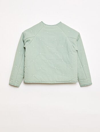 Chaqueta acolchada con motivo bordado