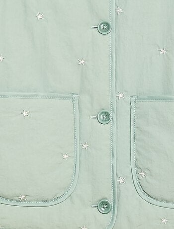 Chaqueta acolchada con motivo bordado