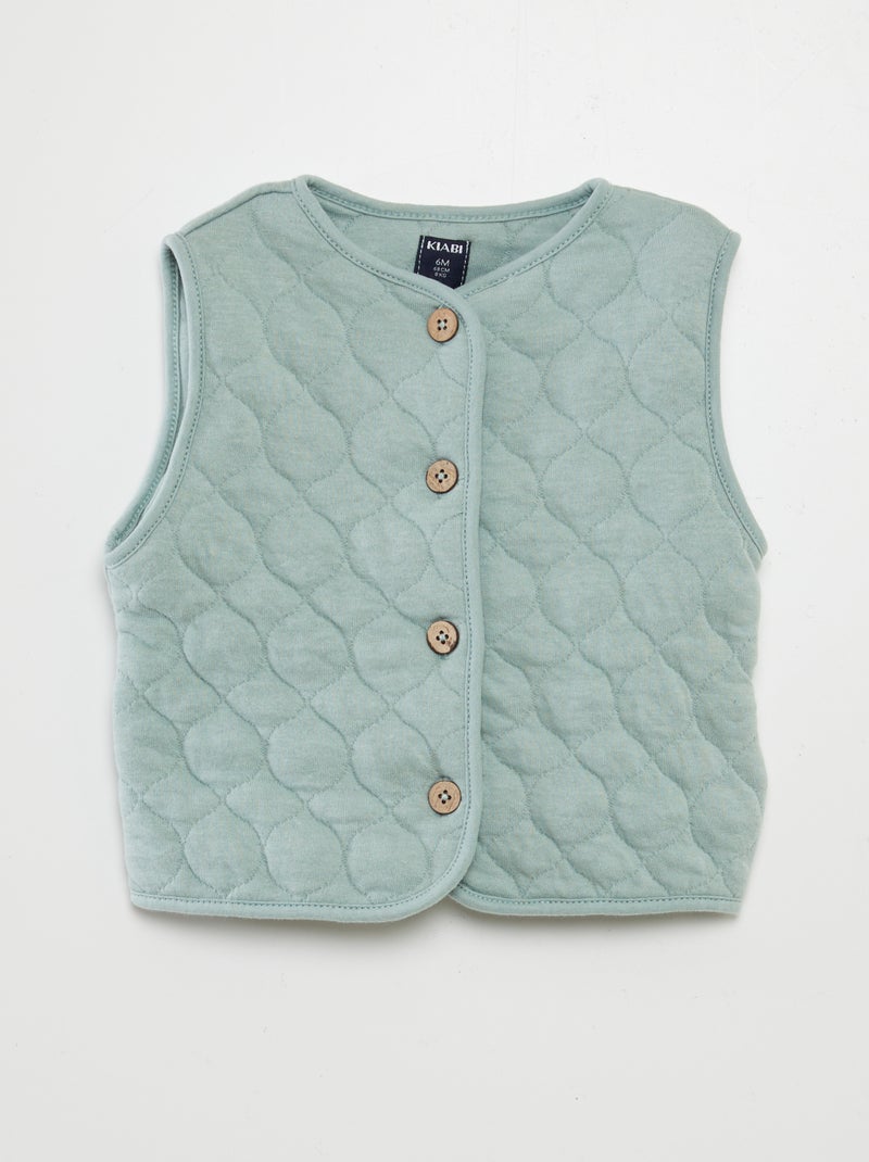 Chaqueta acolchada con relleno y mangas extraíbles VERDE - Kiabi