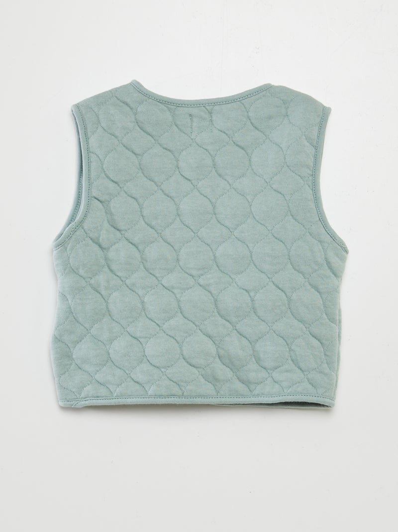 Chaqueta acolchada con relleno y mangas extraíbles VERDE - Kiabi