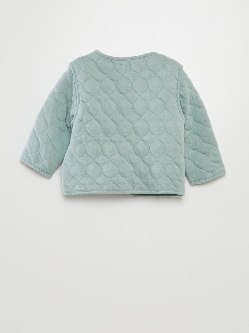 Chaqueta acolchada con relleno y mangas extraíbles VERDE - Kiabi