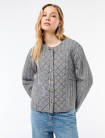 Chaqueta acolchada de cuadros