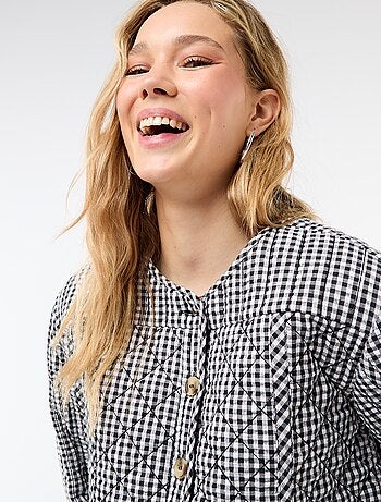 Chaqueta acolchada de cuadros