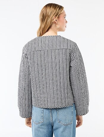 Chaqueta acolchada de cuadros