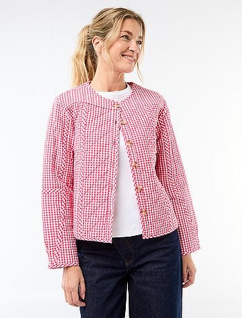 Chaqueta acolchada de cuadros