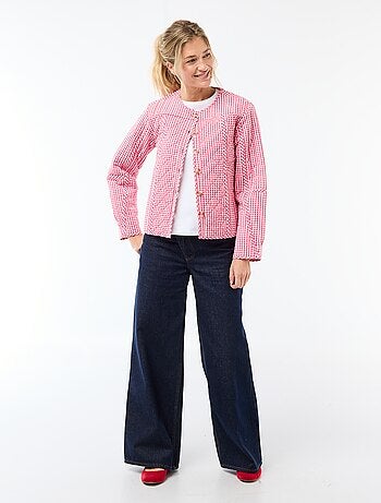 Chaqueta acolchada de cuadros