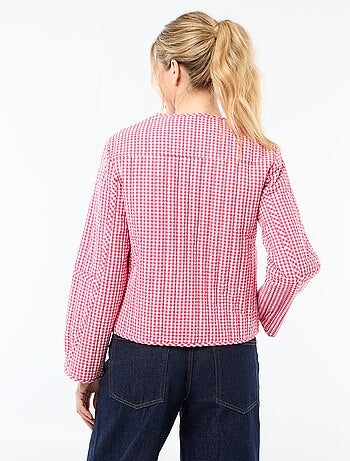 Chaqueta acolchada de cuadros