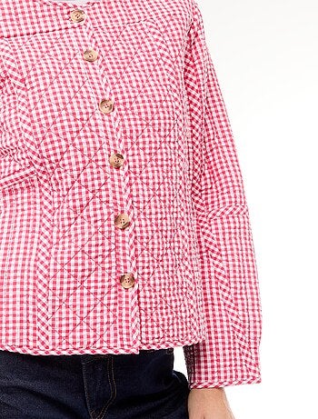 Chaqueta acolchada de cuadros
