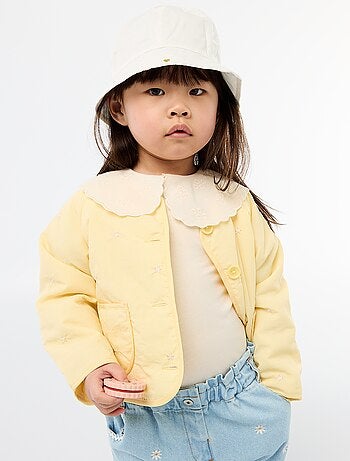 Chaqueta acolchada de cuello redondo en tejido repelente al agua