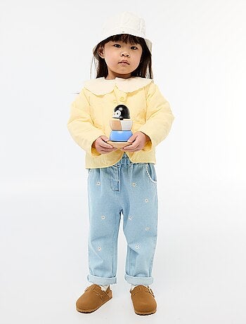 Chaqueta acolchada de cuello redondo en tejido repelente al agua