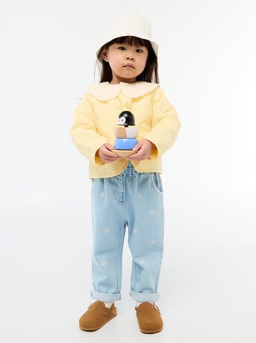 Chaqueta acolchada de cuello redondo en tejido repelente al agua - Kiabi