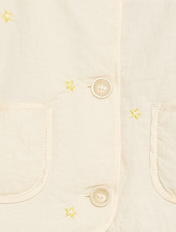 Chaqueta acolchada de cuello redondo en tejido repelente al agua