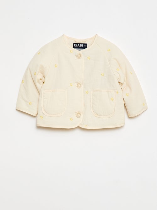 Chaqueta acolchada de cuello redondo en tejido repelente al agua - Kiabi