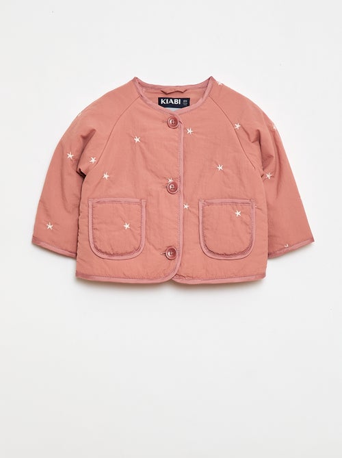 Chaqueta acolchada de cuello redondo en tejido repelente al agua - Kiabi