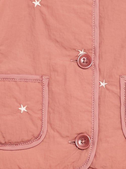 Chaqueta acolchada de cuello redondo en tejido repelente al agua - Kiabi