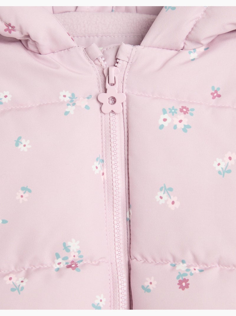 Chaqueta acolchada de flores, mo fashion Rosa - Kiabi