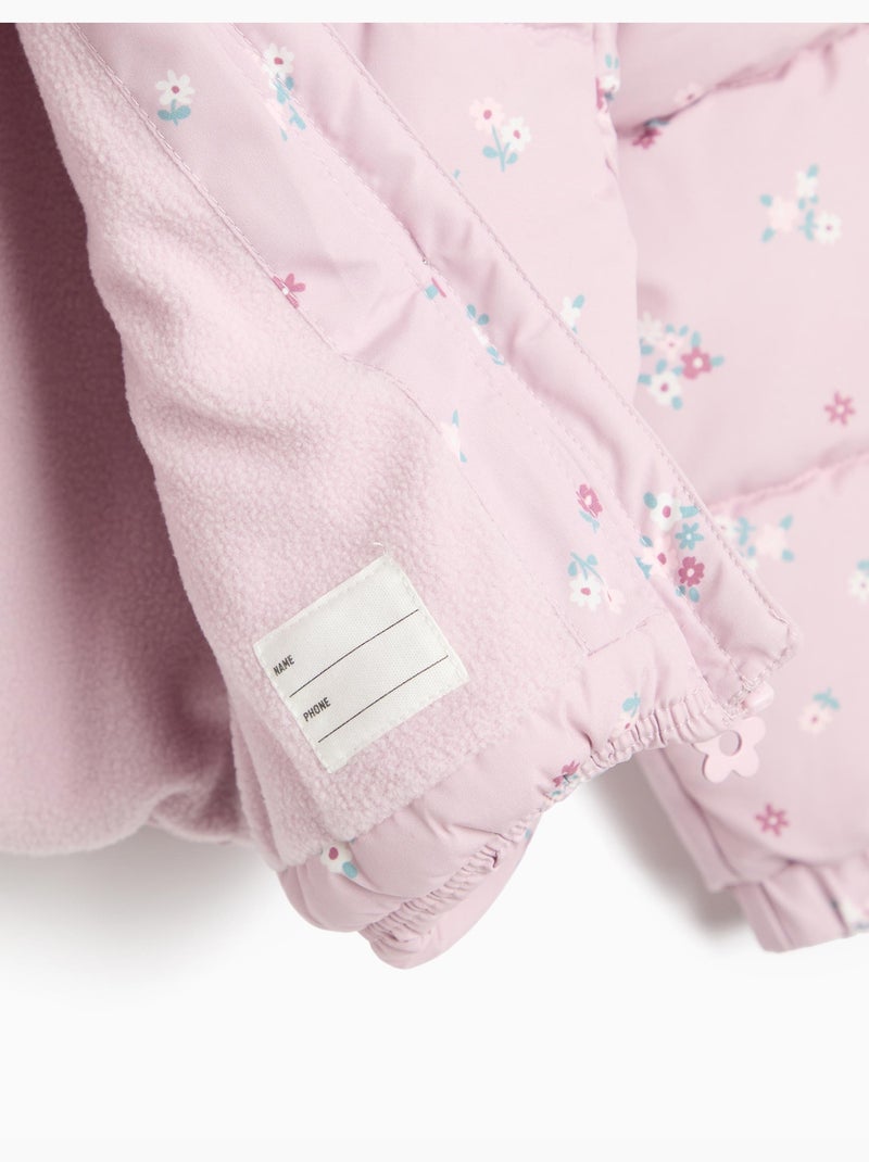 Chaqueta acolchada de flores, mo fashion Rosa - Kiabi