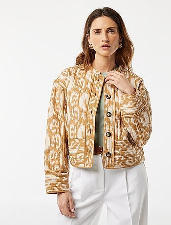 Chaqueta acolchada estampada