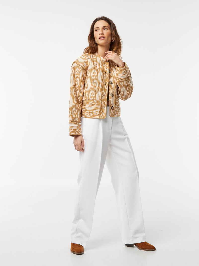 Chaqueta acolchada estampada BEIGE - Kiabi