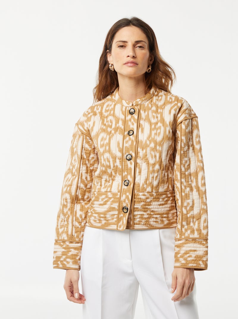 Chaqueta acolchada estampada BEIGE - Kiabi