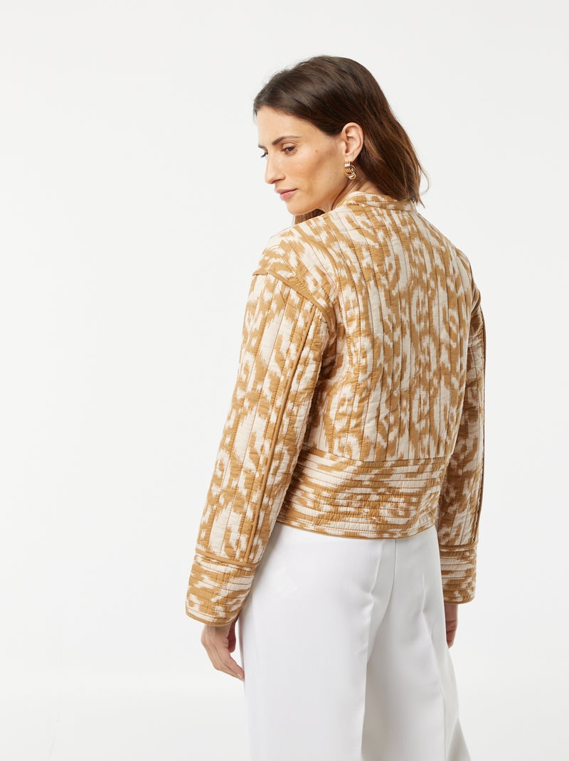 Chaqueta acolchada estampada BEIGE - Kiabi