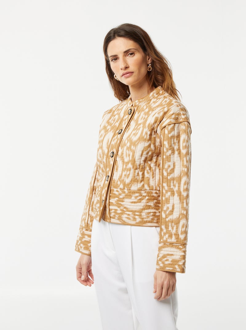 Chaqueta acolchada estampada BEIGE - Kiabi