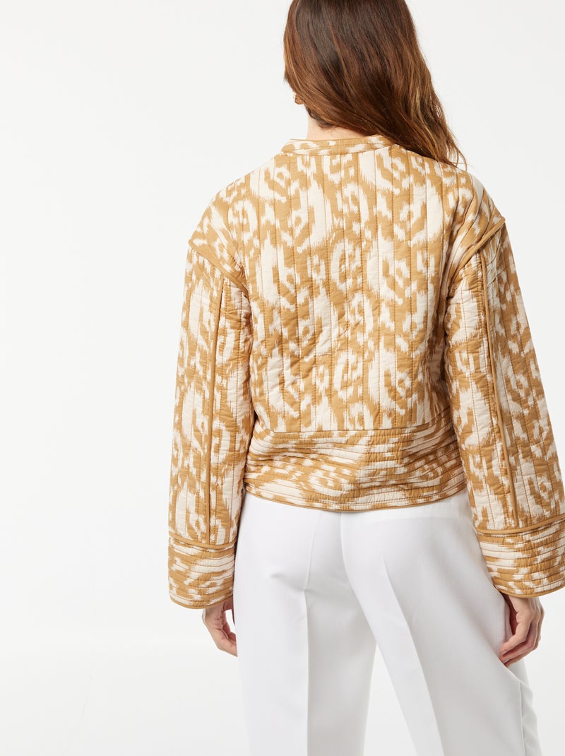 Chaqueta acolchada estampada BEIGE - Kiabi