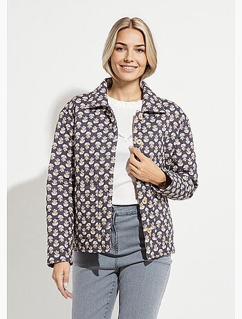 Chaqueta acolchada estampada con botones - Afibel