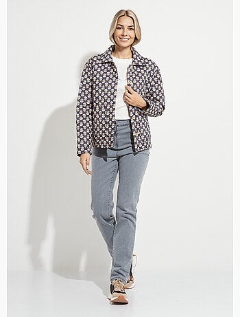 Chaqueta acolchada estampada con botones - Afibel