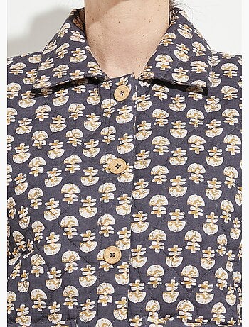 Chaqueta acolchada estampada con botones - Afibel