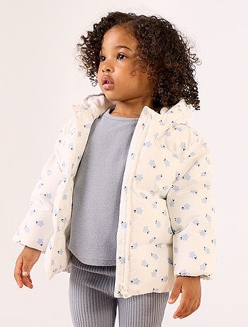 Chaqueta acolchada estampada con capucha