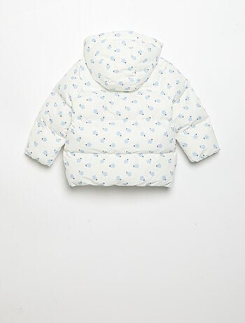 Chaqueta acolchada estampada con capucha