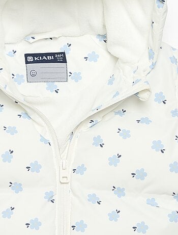 Chaqueta acolchada estampada con capucha