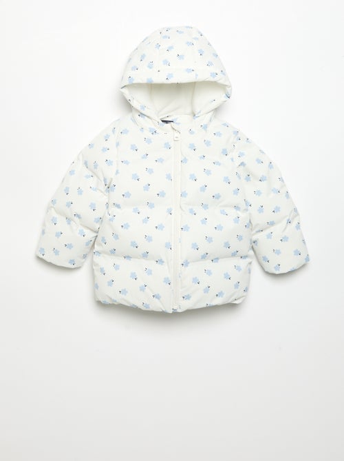 Chaqueta acolchada estampada con capucha - Kiabi