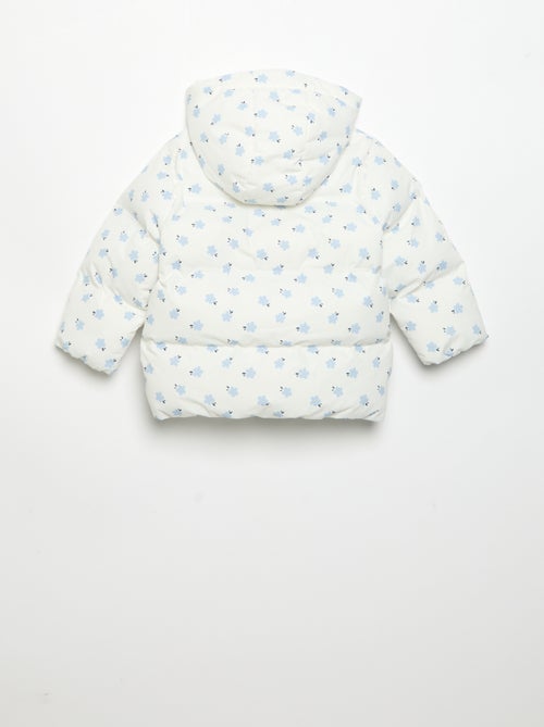 Chaqueta acolchada estampada con capucha - Kiabi