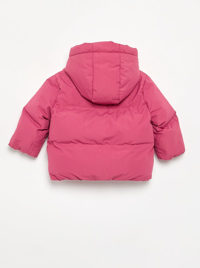 Chaqueta acolchada estampada con capucha Purpura - Kiabi