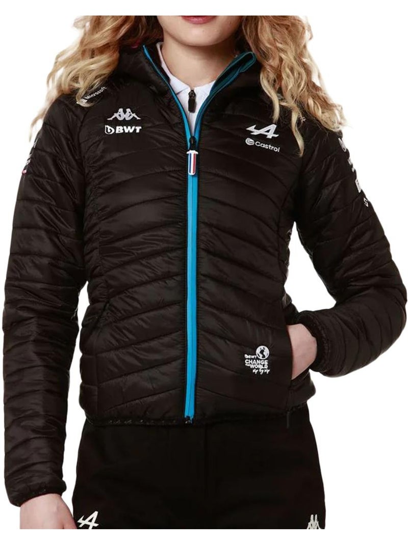 Chaqueta acolchada eTurquoise para mujer Kappa Abawou Negro - Kiabi