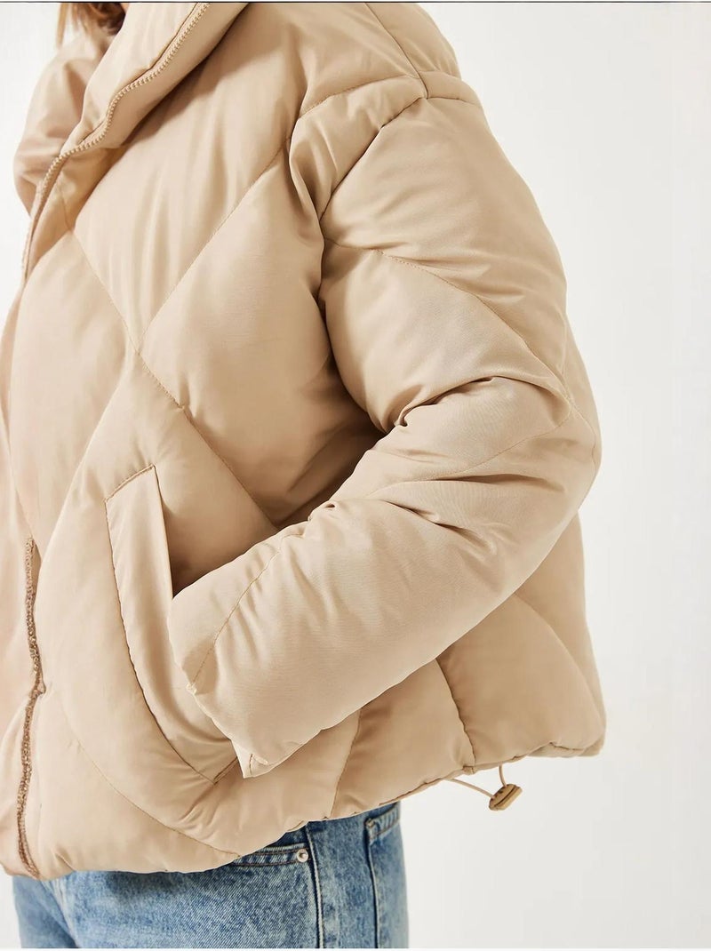 Chaqueta acolchada extragrande lucci Beige arcilla - Kiabi