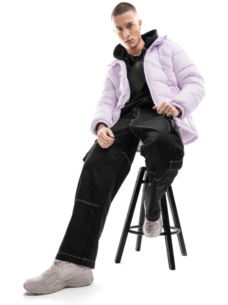 Chaqueta acolchada hombre lifestyle hombre pop Violeta - Kiabi