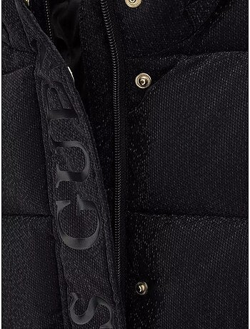 Chaqueta acolchada larga con capucha - guess kids