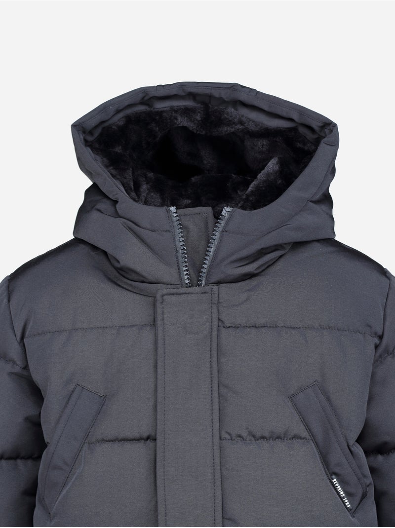 Chaqueta acolchada larga con capucha - Redskins Negro - Kiabi