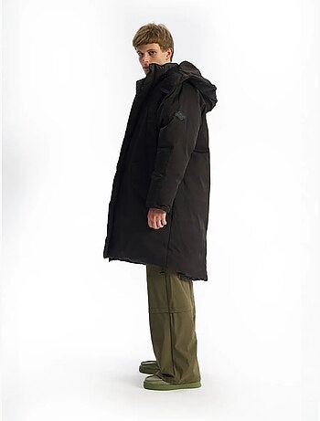Chaqueta acolchada larga con capucha y bolsillos giesto